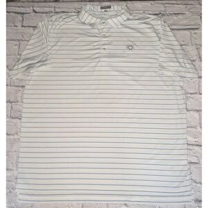 Peter Millar Polo Shirt Mens XXL 2XL Blue White Striped Summer Comfort Murifield